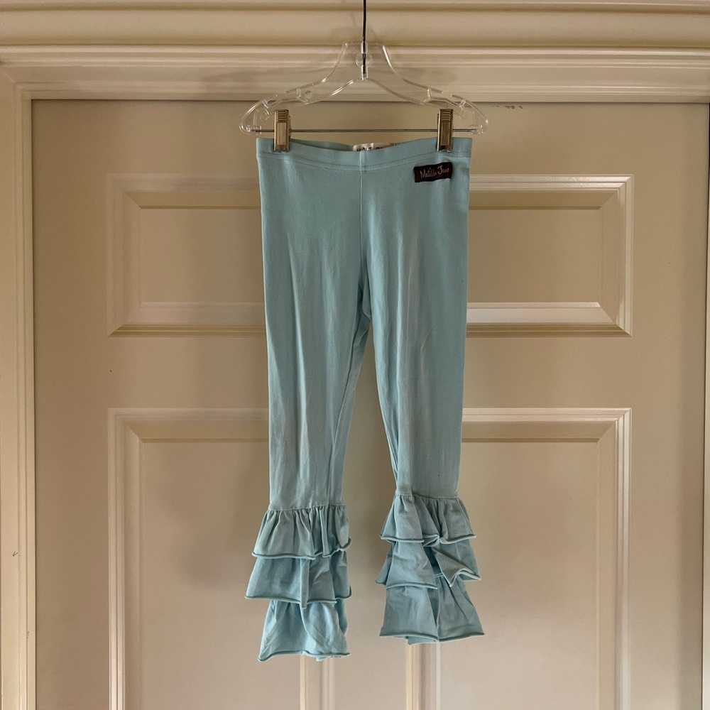 Blue Ruffle Pants
